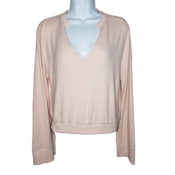 NWT Z Supply The Notch Front Knit Sweater Pink(1308-09) - Picture 1 of 6